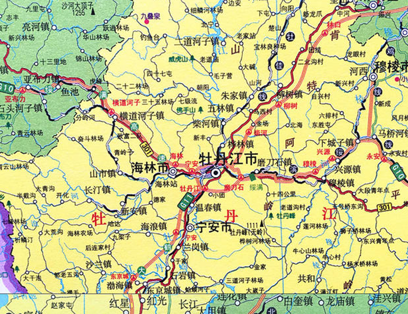 东北三省系列之黑龙江省地图挂图贴图11米x08米