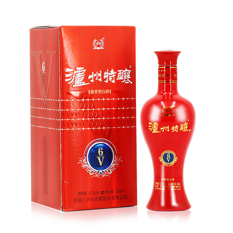 整箱泸州特酿6v52度500ml6瓶